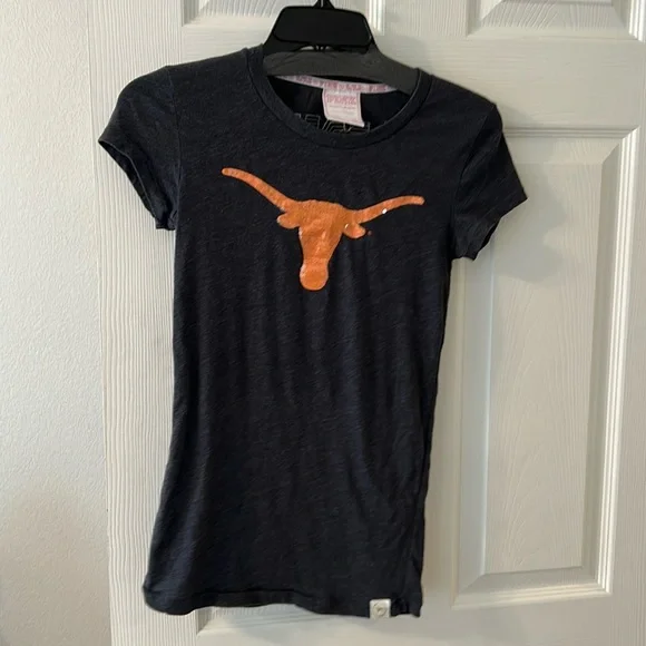 Rare collegiate collection by VC PINK Texas Longhorns football shirt - Picture 1 of 10